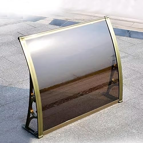 Türdach Überdachung,Vordach Haustürvordach,Pultbogenvordach aus Aluminium und Polycarbonat,Regenschutz Schallschutz UV-Schutz Vordach für Haustür,Vordach für Eingangstür (60x140cm/24 x55)