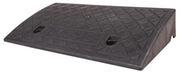 Tragbare Rollstuhlrampe für Zuhause,leichte Kunststoff-Bordsteinrampe,Schwellenrampe für Einfahrt,Gehweg,Roller,Fahrrad,Motorrad (Farbe: Schwarz,Größe: Höhe 12 cm (4,7 Zoll))