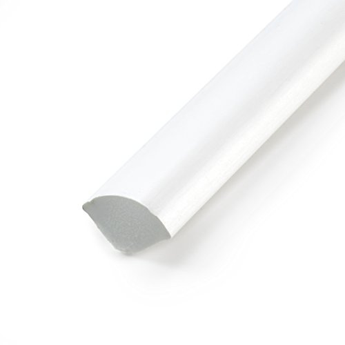 2,5m DQ-PP PVC VIERTELSTAB – Weiss – 13mm x 13mm – Kunstoff Winkelprofil