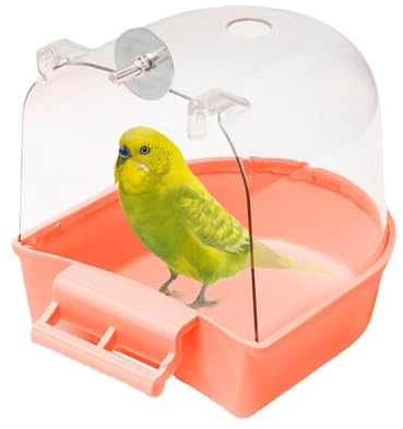 Vogel Badewanne Vogeltränke für Käfig Vogelbadebox Vogelbadewanne Vogelbox Papagei Badewanne Duschbox Vogelkäfig Zubehör Zubehör für kleine Vögel Kanarienvogel Wellensittich Papageien Crested