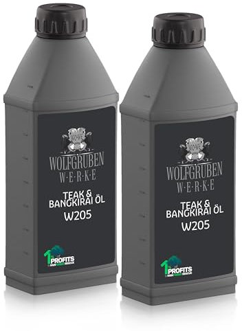 Teak & Bangkirai Pflege Teaköl Bangirai Pflegeöl Holzpflegeöl Holzöl Öl W205-2x1L