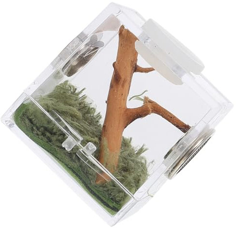 Yardwe Springspinnen Kaufen Schaben Zuchtbox 2 Stück Box Springspinne Zuchtbox Reptilien Reptilienhalter Lebensraumhülle Spinnenfutterhülle Terrarium Tank Haustier Spinnenzuchthülle Acryl