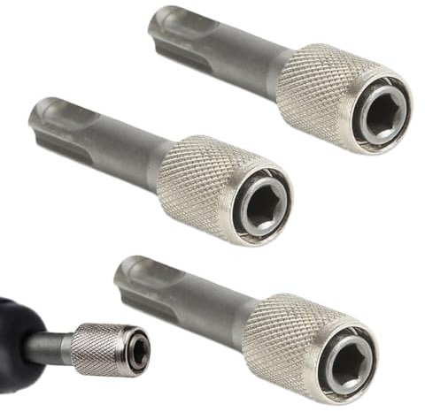 IKOPFLN 2 PCS Adattatore portapunte, mandrino sds, Mandrino trapano, SDS-Plus 6,35mm (1/4), Adattatore sds esagonale in Acciaio, Accessori per avvitatori elettrici per trapani a percussione