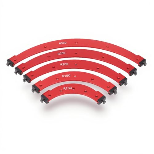 Ensemble de Gabarits de Routeur de Rayon en Alliage d'Aluminium, Modèles de Routage R100 R150 R200 R250 R300, Coins Ronds