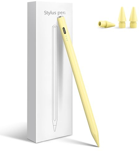 Stylus Pen for iPad 2026-2018 with 13mins Fast Charge,Tilt Sensitivity Palm Rejection Pencil for 11th (A16)/10/9/8/7/6 Gen, iPad Pro 11/12.9/M4/M5, iPad Air 3/4/5/M2/M3/M4, Mini 7/6/5