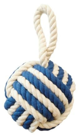 F Fityle Weighted Door Stopper Nautical Doorstop Decoration Heavy Duty Door Stop Rope Knot Door Protector for Apartment, Beige Blue