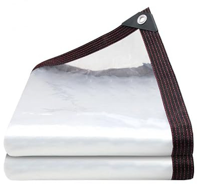 Oenothera 2 m x 3 m Waterproof Transparent Tarpaulin with Eyelets, Waterproof Transparent for Outdoor Use Garden Furniture