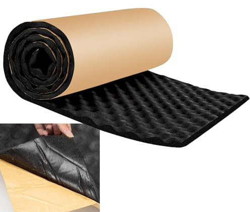 Baketron Selbstklebend 20mm Dämmmatten Dämmung Isolierung Kautschuk - 6m x 1cm(2m x 50cm x 6Rollen) = 6㎡