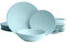 ECHTWERK Service de table vintage 12 pièces, « Blanka » Design Naturel, pour 4 personnes, set de vaisselle en faïence avec 4 assiettes plates, 4 assiettes creuses, 4 assiettes à soupe, Menthe