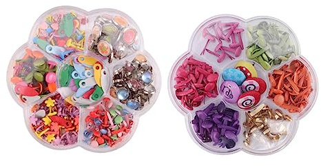 Gatuida Metal Mushroom Nails Mixed Brads DIY Fasteners Boys and Girls Handmade Crafts Craft Material