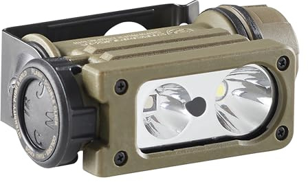 Streamlight 14519 Sidewinder Compact III Lampe de poche frontale d'angle mains libres avec monture E et LED blanches, bleues, vertes, rouges et IR