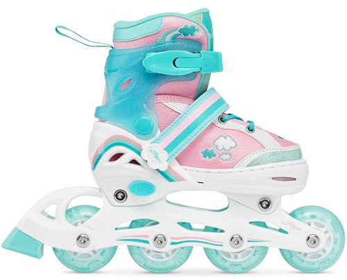 RAVEN Inline Skates Inliner für Kinder Mädchen verstellbar mit LED Leuchtrad