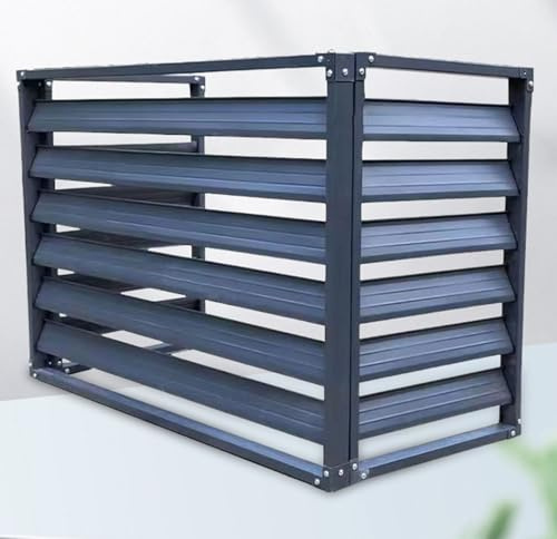 Cubierta de aire acondicionado Mini-Split para exteriores, 1.5P/3P, control de clima, aluminio, gris, impermeable, 110 x 60 x 80 cm, protege la unidad de aire acondicionado de los elementos climáticos