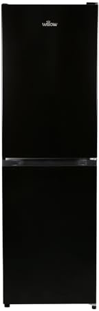 Willow WFF5050B 254L Low Frost 50/50 Freestanding Fridge Freezer, 4* Freezer Rating, Mark-Proof Finish - Black
