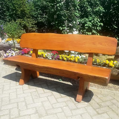 Gartenbank Blankenburg, Eiche massiv, Sitzbank aus Massivholz