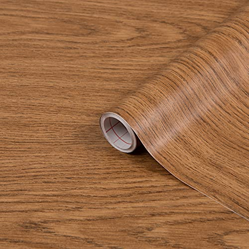 d-c-fix Pellicola Adesiva per mobili legno quercia rovere luce marrone PVC plastica vinile impermeabile decorativa per cucina, armadio, porta carta rivestimento 90 x 210 cm