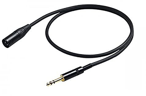 Proel CHL230LU3 Cavo professionale bilanciato con connessioni spina jack Stereo Ø 6.3 mm a Cannon XLR 3P Maschio - 3 mt.