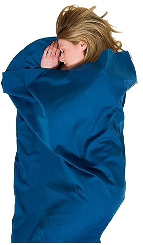 Lifeventure Polycotton Sleeping Bag Liner Lightweight Travel and Camping Sheet to Use Alone or to Add Warmth to Sleeping Bag