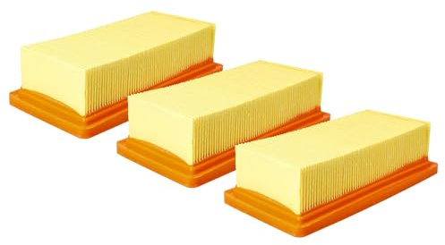 vhbw 3x Flachfaltenfilter kompatibel mit Kärcher AD 2 Battery Set | AD 2 Battery, AD 3.200, AD.3000, AD3, AD2 Staubsauger - Filterelement