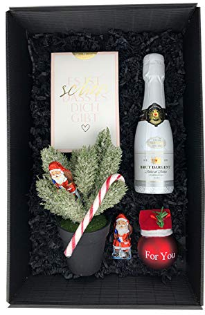 schenken-24 Geschenkbox 'Schön das es Dich gibt' / Frauen/Christbaum/Freundin/Geschenk/Heilig Abend, Auswahl:Box 01