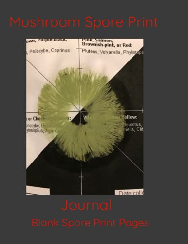 Mushroom Spore Print Journal: Blank Mushroom Spore Print Paper
