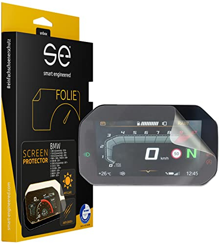 s.e. 2X 3D Tacho-Schutzfolie für BMW Connectivity Cockpit-Tacho, entspiegelt, Anti-Kratzer, Anti-Steinschlag, Tachofolie matt für Instrumenten Anzeige, Klar & Matt enthalten