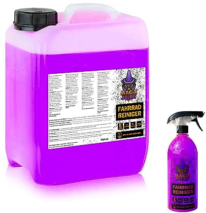 MAGIX-JUICE Nettoyant pour vélo | 5 litres | + flacon pulvérisateur | Bike Cleaner Nettoyant complet pour tout le vélo | Convient pour tous les types de vélos, y compris les vélos électriques