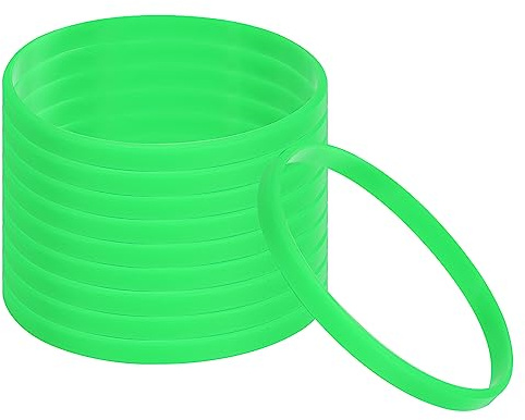 PATIKIL Silikon Armbänder 30 Pack Farbig Gummi Armbänder Leer Dehnbare Sportbänder für Erwachsene Teenager Sport Teamspiele Grün