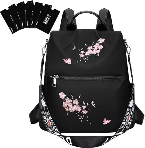 Eshow Zaino Donna, Zainetto Antifurto Multifunzionale, Borsa Casual ed Moda per Viaggio, Scuola, Lavoro, Shopping, Visite e Università
