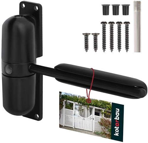 KOTARBAU Automatic Garden Gate Door Closer 120 x 30 mm Black Powder-Coated Steel