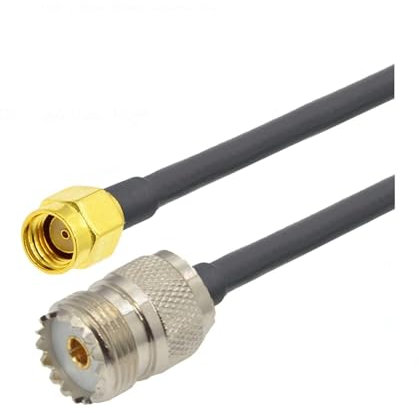 UHF RG58. Cavo PL259 UHF. Spina maschile a. Sma. Jack femmina Rf. Connector Pigtail Jumper. Rf. Cavo di estensione coassiale 5 0cm 1m 2m 3m 5m (Color : Brown, Size : 30CM)