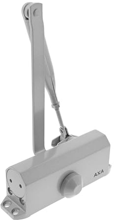 AXA Automatischer Türschließer Zimmertür - 7504 | Türschliesser Innentüren Bis 80 kg, Einstelbarer Türfeder, Aluminium, Grau