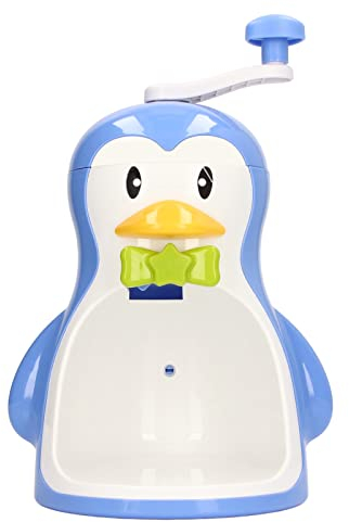 Fnppyrd Machine à Glace pilée, Rasoir à Glace Manuel en Forme de Pingouin, broyeur à Glace Portable à manivelle for Fabricant de cônes de Neige for Un Usage extérieur et Domestique