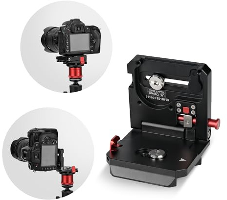 IFOOTAGE L Bracket HV-02 Support de fixation en forme de L, Alliage d'aluminium, Support universel 38 mm/50 mm, Pour monopode, Trépied, Curseur, Tête Fluide, rotule, Reflex numérique, Charge max. 5 kg