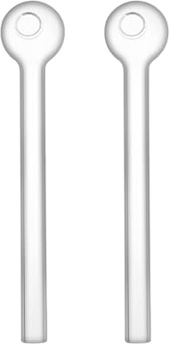 Ölpfeife aus reinem Glas, 12 cm, Borosilikatglas, 2 Stück