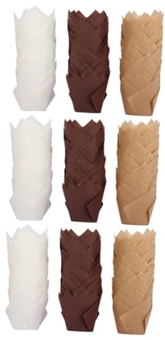 FUNOMOCYA 450pezzi Pirottini Per Cupcake Tulipano Carta Fodere Per Muffin Resistenti Al Calore Accessori Da Cucina Per Feste e Occasioni Speciali