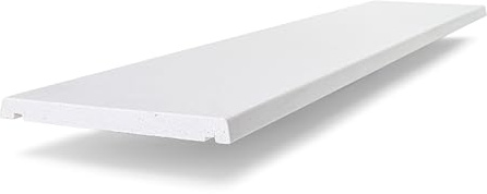 Parafango in calcestruzzo polimero marca Sintextone, modello piatto, bianco Ral 9003, bardilla piatta. (Bianco, 100 x 30 cm)