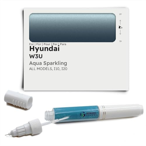 Genuine Colors Lackstift Aqua Sparkling W3U für Hyundai Grau I10 I20