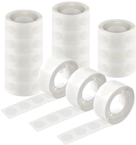 UPINS Glue Points Dots, 1500Pcs Balloon Glue Adhesive Dots Double Sided Removable Glue Tape Dots for Balloons Crafts Decoration, 15 mm