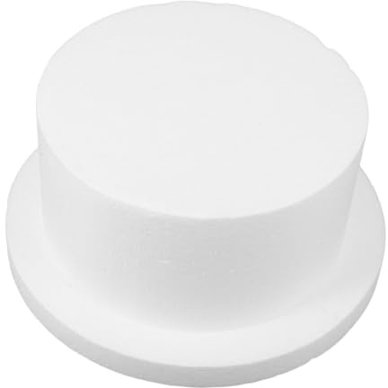 LOLIPPYY Modello e Facile da Usare in Schiuma Bianca, Leggero di Torta Finta Forma Tonda Design Realistico per Pratica e Fotografia di Dolci