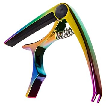 MUELODSIC Kapodaster für Akustik Gitarre Tragbarer Gitarren-capo Rutschfester Gitarren-capo Leichtes Design Professionelles Spielgefühl Haltbares Material