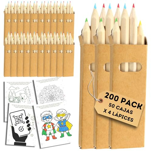 AF® 150-pack färger, målarförpackning, barn minipresenter, barnfödelsedag, paket barnpennor present, paket med barnfärger, pennor för barn (200 pennor)