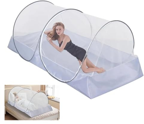 MIAOLLUN Faltbares Moskitonetz Für Bett, Tragbares Großes Pop-Up-Moskitozelt 78 * 41 * 31 Zoll Freie Installation Für Bett Camping Reise Terrasse Outdoor Netting Mesh Zelt Baldachin