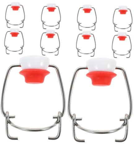 TOPPERFUN 10pcs Swing Top Bottle Caps with Silicone Seals Elegant Glass Lids for Vinegar Oil and Beverage Storage Leak Resistant Easy to Install