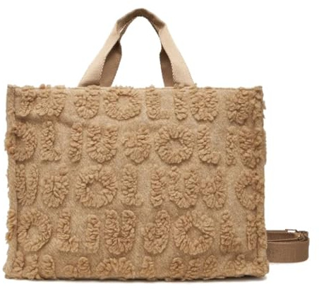 Liu Jo Jeans Shopping bag grande misto lana Oat Milk