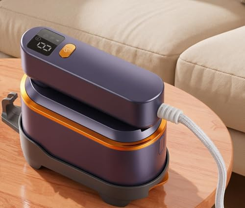Portable Travel Steamer for Clothes, 1200W Powerful 2 In 1 Steamer & Iron,10s Fast Heat,4 Modes with LED Display, 150ml Water Tank Powerful Wrinkle Remover for Home,Office, Travel