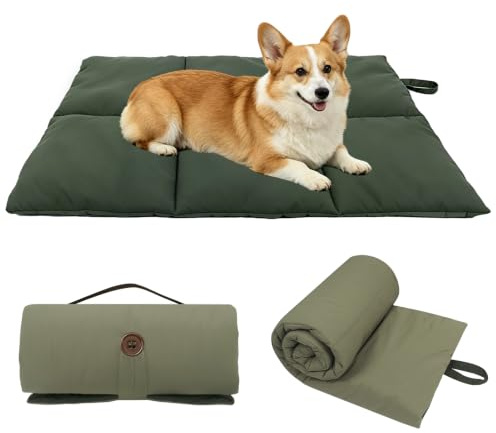 Wdmiya wasserdichte Hundematte, Große Faltbare Hundedecke für Unterwegs | Rutschfeste Reisedecke mit Tragegurt, Waschbare Hundebett für Auto & Camping, Weiche Hundekissen für Hunde & Katzen 66x94cm