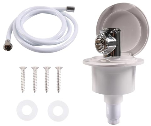 Douche à main avec flexible,Mitigeur encastré pour baignoire avec flexible - Douchette à main - Pour Maison, Camping-Car, Appartement, Bateau, Salle de Bain, Terrasse