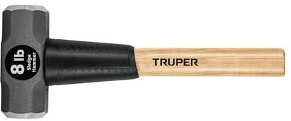 Truper 33187 8-Pound Sledge Hammer, Hickory Handle, 16-Inch