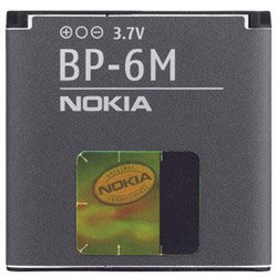 Nokia Batterie de Remplacement BP-6 M Batterie au Lithium polymère 1100 mAh (Original) 6280, 6288, 6233, 6234, N93, N73, N73 Music Edition